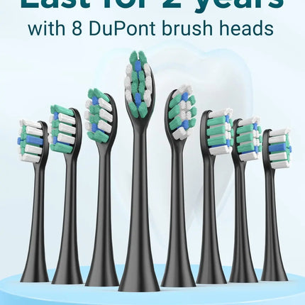 Rtauys S5 Upgraded Sonic Electric Toothbrush for Adults and Kids Ages 12+ with 8 Brush Heads, IPX7 Travel Toothbrush with Case,