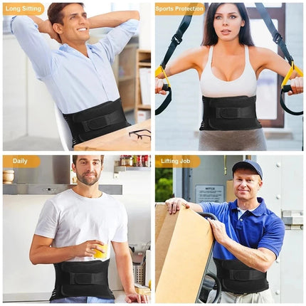 Lumbar Support Belt Adjustable Double Pull Back Breathable Medical Orthopedic Brace Spine Decompression Waist Traine Pain Relief