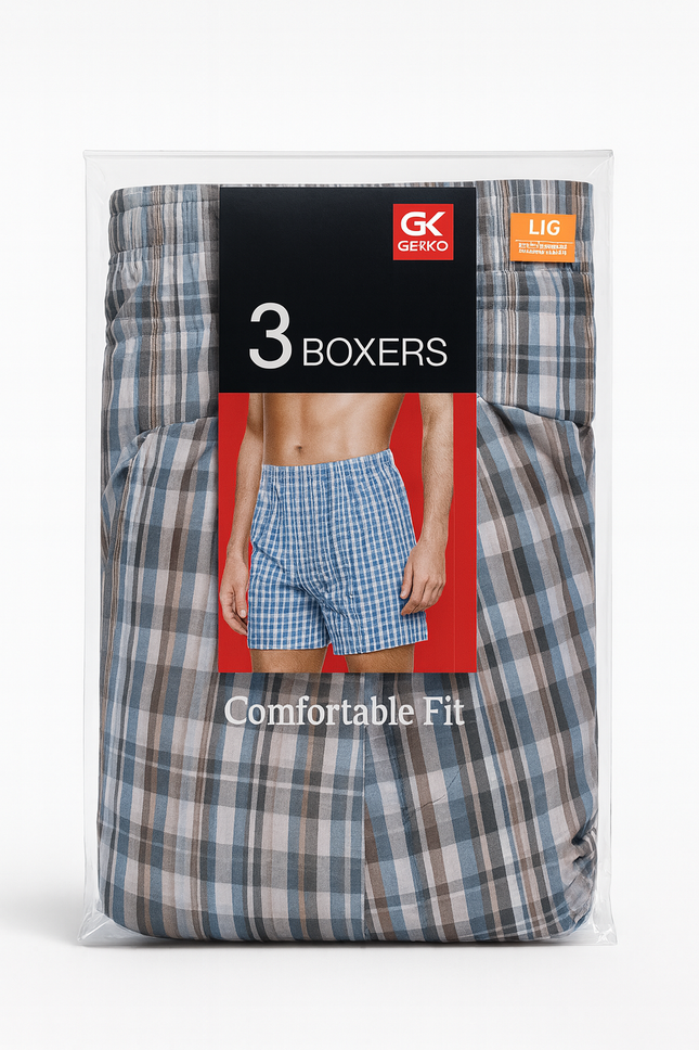 MENS PLAID BOXER SHORT
