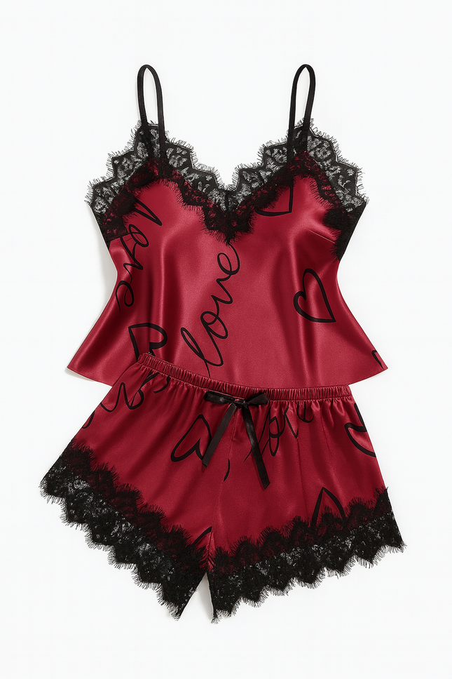 Luxury Satin Lace Sleepwear Set