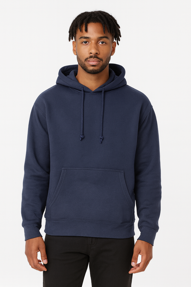Men’s Navy Blue Hoodie – Classic Casual Pullover Sweatshirt