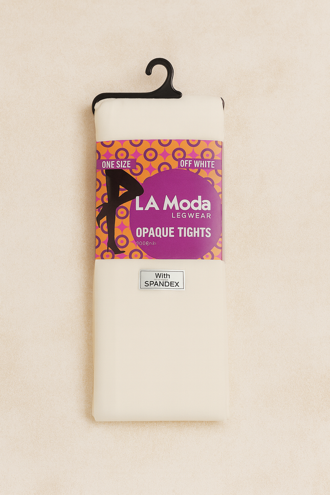 La Moda Opaque Tights – Off White | 70 Denier | With Spandex | One Size