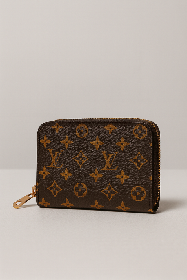 Women’s Zipper Wallet – Elegant Monogram Style