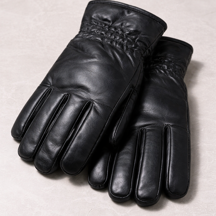 Black Winter Gloves – Warm, Durable & Comfortable Leather-Style Gloves