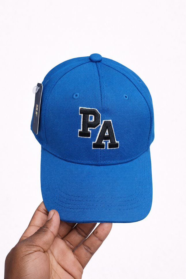 PA Embroidered Blue Baseball Cap for Men – Adjustable Casual Streetwear Hat