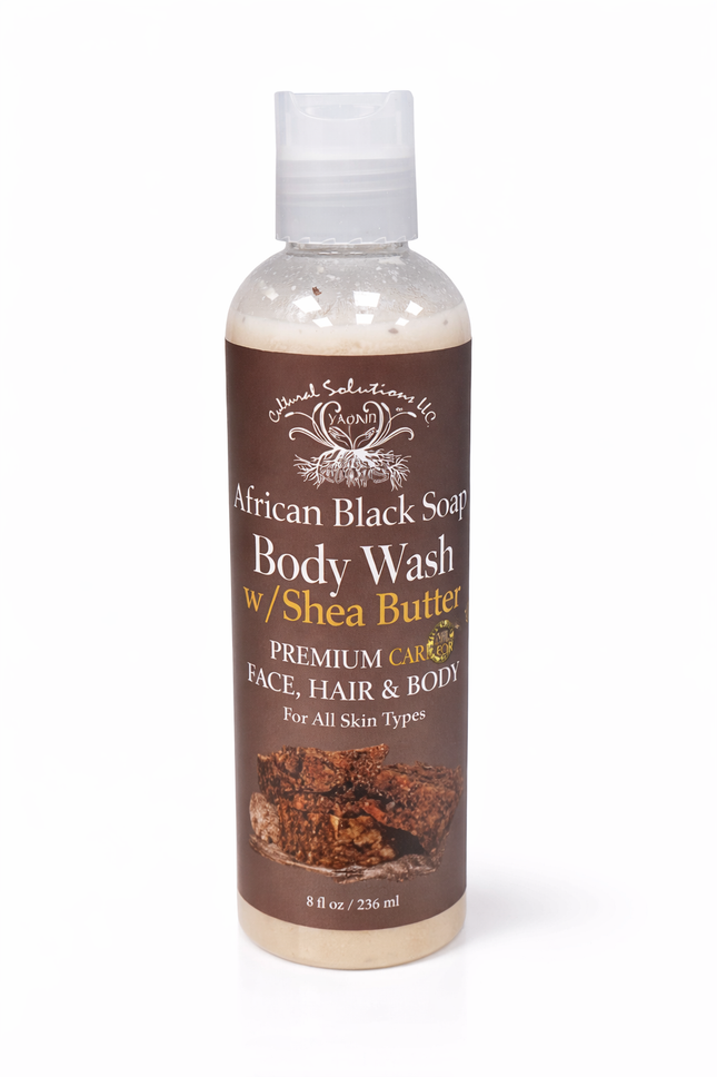 African Black Soap Body Wash with Shea Butter