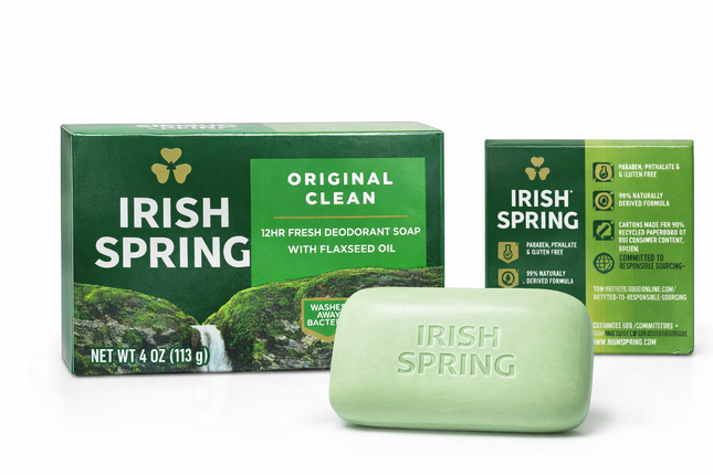 Irish Spring Original Clean Deodorant Soap – 4 oz (113 g)