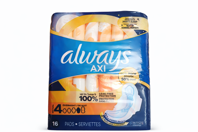 Always Maxi Overnight Pads – Size 4 (16 Pads)