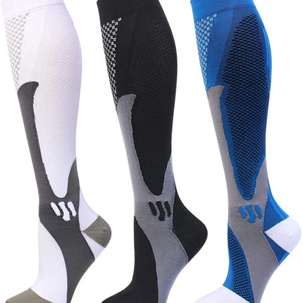 Compression Socks Fit For Sports Black compression socks Anti Fatigue Pain Relief Knee High Stockings Men Women