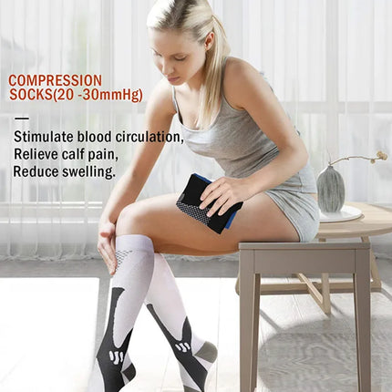 Compression Socks Fit For Sports Black compression socks Anti Fatigue Pain Relief Knee High Stockings Men Women