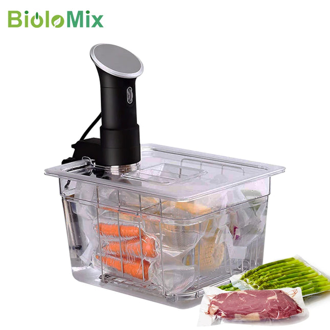 Stainless Steel Sous Vide Rack , 11L Sous Vide Cooker Containers Detachable Dividers Separator for Immersion Circulators