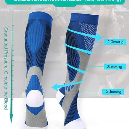 Compression Socks Fit For Sports Black compression socks Anti Fatigue Pain Relief Knee High Stockings Men Women