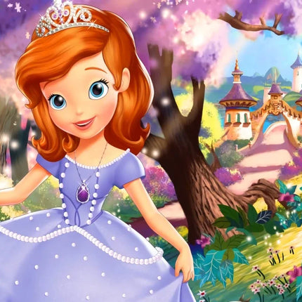 Girl Princess Sofia the First Background Cloth Birthday Baby Shower Decoration Background Room Hanging Cloth Photo Background