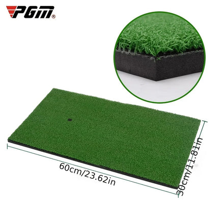 PGM Golf Mat Portable with Rubber Tee Seat Realistic Turf Putter Mat Outdoor Sports Golf Training Turf Mat Indoor Office DJD003