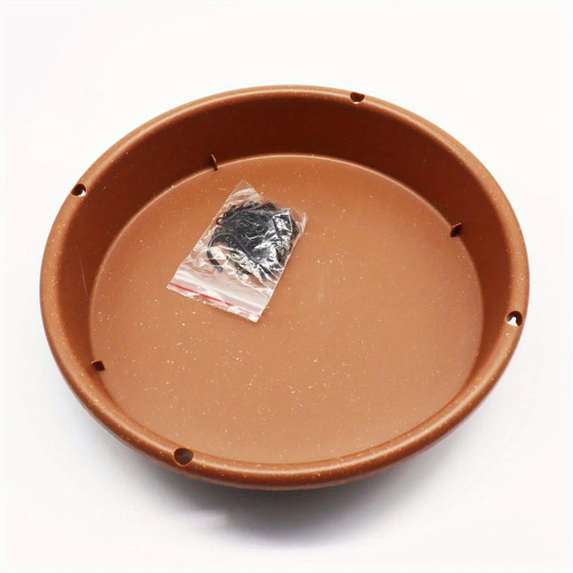 Hanging Bird Feeder Outdoor Bath Tray Bird Water Drinker Outdoor Feeder Garden Yard Decoration Plastic Bird Feeder Pet Supplies