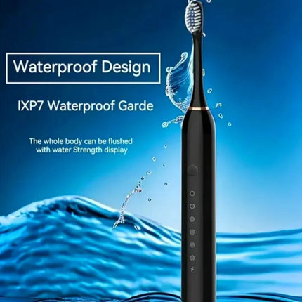 Sonic Electric Toothbrush 3 Brush Heads for Adults IPX7 Waterproof DuPont Brush Head USB Rechargeable High Frequency Cleaning