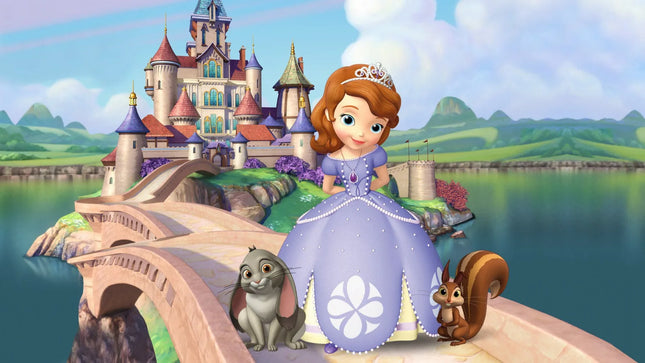 Girl Princess Sofia the First Background Cloth Birthday Baby Shower Decoration Background Room Hanging Cloth Photo Background