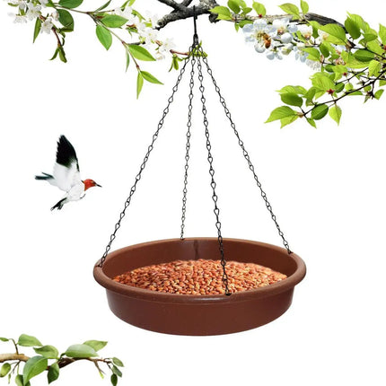 Hanging Bird Feeder Outdoor Bath Tray Bird Water Drinker Outdoor Feeder Garden Yard Decoration Plastic Bird Feeder Pet Supplies