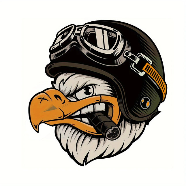 Hilarious Motorcycle Sticker - Roaring Eagle Design, Perfect For Any Vehicle, Including Cars! Get Ready To Blaze With This Smoke