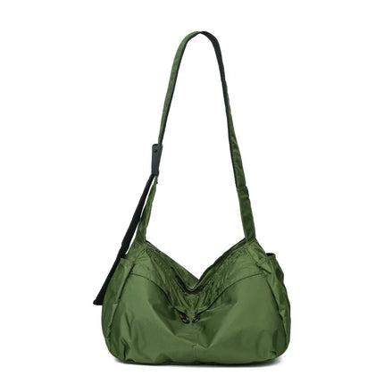 Outdoor Portable Crossbody Bags for Men and Women Commuter Waterproof Youth Shoulder Bag Solid Color Lightweight Female Tote