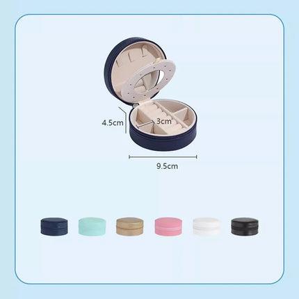 Multilayer jewelry box small stud earrings box ring receive box necklaces earrings jewelry box portable cassette jewelry mirrors