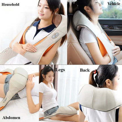 Shoulder Massager Shiatsu Neck  Hot Compress Cervical Massagers Cars Home Kneading Massaging Shawl Electric Necks Waist Shawls