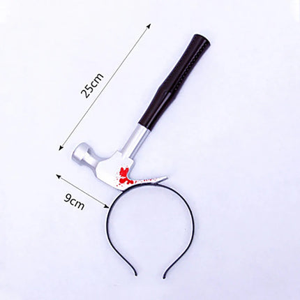 Halloween Axe Headband – Fake Knife Prank Hair Accessory for Costume Parties