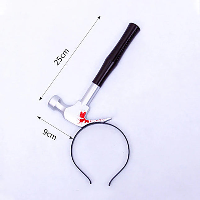 Halloween Axe Headband – Fake Knife Prank Hair Accessory for Costume Parties