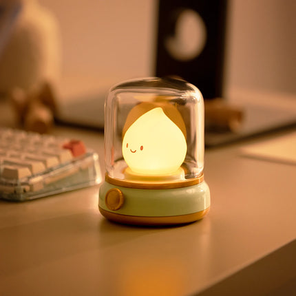 LED Flameless Candle Night Light Room Decoration Lights USB Table Lamp Dimmable Bedside Lamps Camping Light Halloween Xmas Gifts
