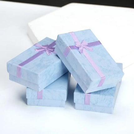 Bow Jewelry Box Necklace Earring Bracelet Organizer Jewelry Gift Box Storing Cardboard Bracelet Holder Jewelry Packaging Boxes