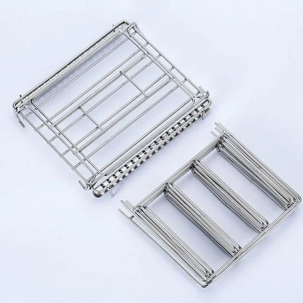 Vertical Mount Vide Rack Divider 5 Detachable Dividers Stainless Steel Sous Vide Rack No-Float Top Bar Collapsible
