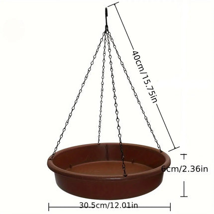 Hanging Bird Feeder Outdoor Bath Tray Bird Water Drinker Outdoor Feeder Garden Yard Decoration Plastic Bird Feeder Pet Supplies