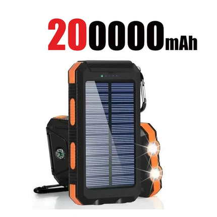 VIVO 200000mAh Power Bank Fast Charging Outdoor Large Capacity External Battery Solar PowerBank Flashlight For iPhone Xiaomi