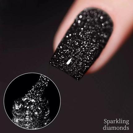 1-30pcs ZH Hot Selling Ice Transparent Glass Beads Cat Eye Nail Polish Gel New White Elf Crystal Cat Eye Nail Art Nail Supplies