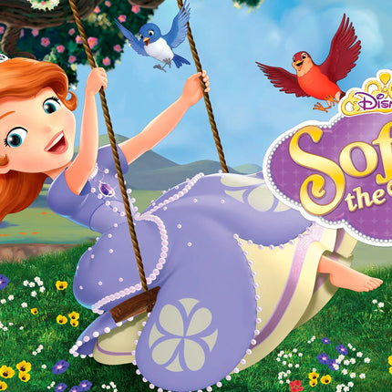 Girl Princess Sofia the First Background Cloth Birthday Baby Shower Decoration Background Room Hanging Cloth Photo Background
