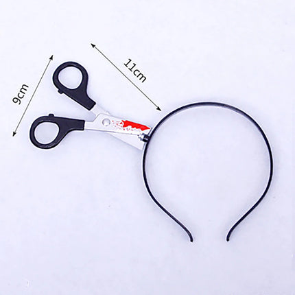 Halloween Axe Headband – Fake Knife Prank Hair Accessory for Costume Parties