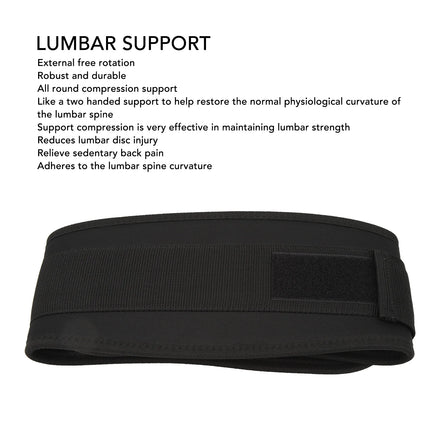 Lumbar Support Belt Adjustable Waist  Comfortable Breathable Waist Compression Brace for Sports Black Lumbar Support