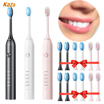 Sonic Electric Toothbrush for Adults USB Rechargeable Sonic Toothbrush with 8 Brush Heads Smart Timer Electronic Tooth Brushes