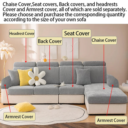 Solid color minimalist modern sofa cover is universal all year round, slip resistant, dirt resistant, pet friendly, and machine