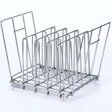 Vertical Mount Vide Rack Divider 5 Detachable Dividers Stainless Steel Sous Vide Rack No-Float Top Bar Collapsible