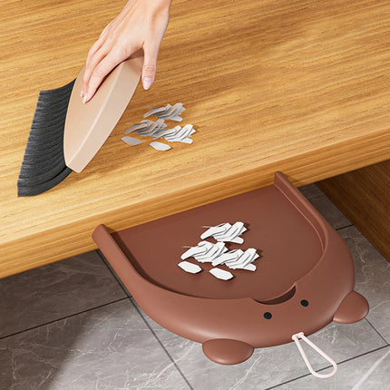 1 Piece Of Desktop Mini Broom With Dustpan Set, Cartoon, Cute Little Broom, Desktop, Keyboard, Window, Corner, Home Cleaning