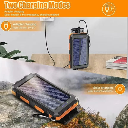 VIVO 200000mAh Power Bank Fast Charging Outdoor Large Capacity External Battery Solar PowerBank Flashlight For iPhone Xiaomi