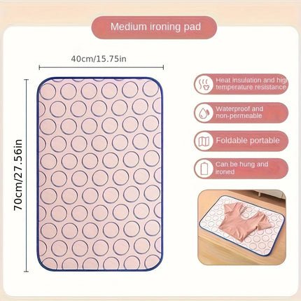 Portable High Temperature Ironing Mat - Foldable, Waterproof, and Insulated, Suitable for Travel/Home Use