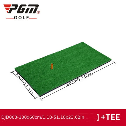 PGM Golf Mat Portable with Rubber Tee Seat Realistic Turf Putter Mat Outdoor Sports Golf Training Turf Mat Indoor Office DJD003
