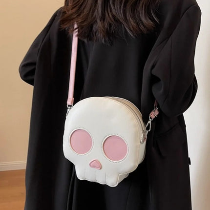 Novelty Halloween Ghost Bag Gift Women Gothic Shoulder Bag Devil Skull Funny Crossbody Bags Female Girls Ghost Handbags Purse