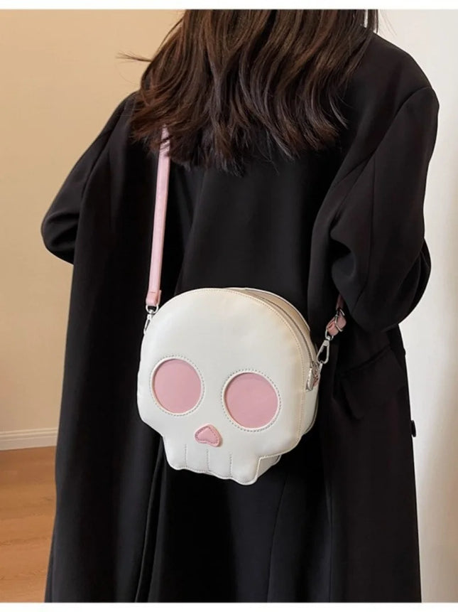 Novelty Halloween Ghost Bag Gift Women Gothic Shoulder Bag Devil Skull Funny Crossbody Bags Female Girls Ghost Handbags Purse