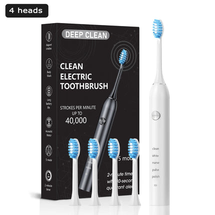 Sonic Electric Toothbrush for Adults USB Rechargeable Sonic Toothbrush with 8 Brush Heads Smart Timer Electronic Tooth Brushes