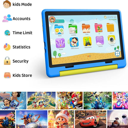 Kid Tablet 10 Inch Android 14 Octa Core 8GB RAM 64GB ROM 128GB Expandable 5000mAh WiFi Bluetooth Children's Gift Kids Software