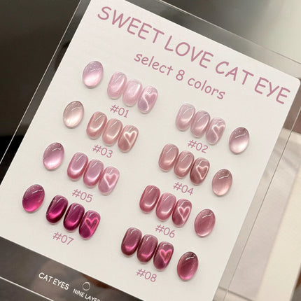 1-30pcs ZH Hot Selling Ice Transparent Glass Beads Cat Eye Nail Polish Gel New White Elf Crystal Cat Eye Nail Art Nail Supplies
