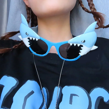 Hawaii Beach Shark Glasses Marine Animal Sunglasses Funny Photo Props Spooky Party Glasses
